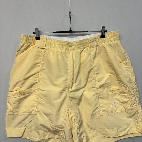 AFTCO Men The Original Fishing Shorts Size 44 Cargo Outdoor Yellow C053 -18 - Picture 10 of 15